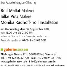 Silke Putz - Ausstellungseröffnung Galerie Sassen Köln